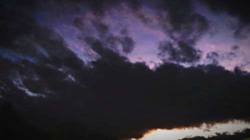 Low angle view of storm clouds in sky