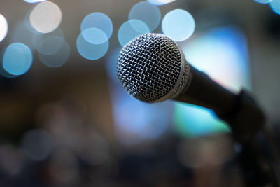 Close-up of lighting equipment