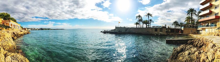 Panoramic view of sea against sky