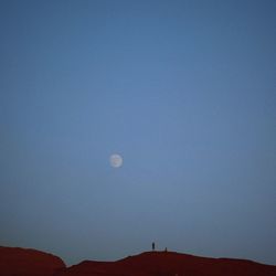 Scenic view of moon against clear sky