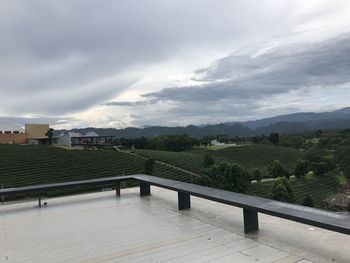 Scenic view of buildings in city against sky