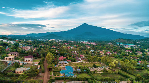 The landscape of mount meru in arusha, tanzania