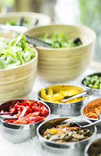Close-up of vegetables in bowl on table