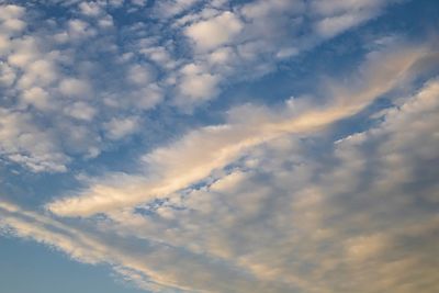 Low angle view of clouds in sky