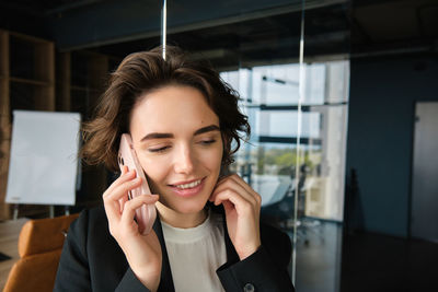 Young woman looking away