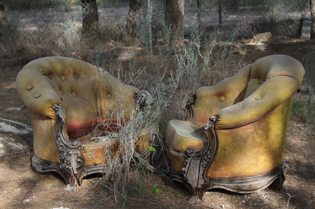 VIEW OF ABANDONED SHOES