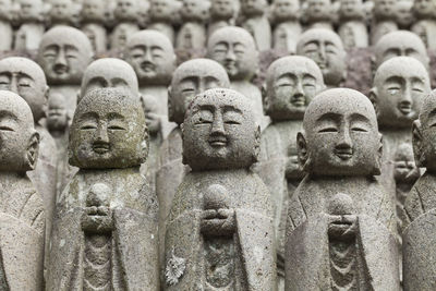 Full frame shot of buddha statues