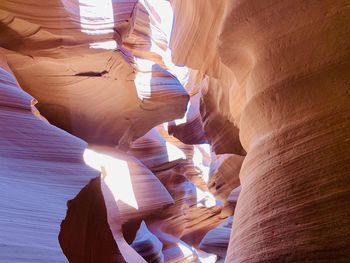 Low angle view of rock formation