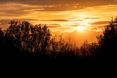 Scenic view of sunset sky during sunrise