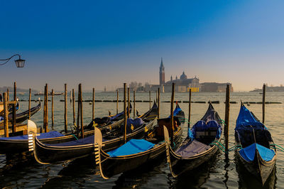 Boats in harbor