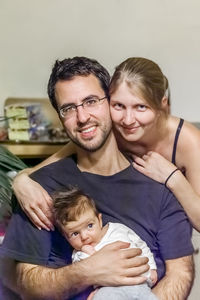 Portrait of family at home
