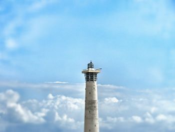 Low angle view of lighthouse against sky