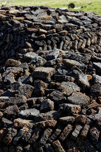 Full frame shot of rocks on field