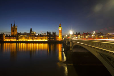 Illuminated city at night