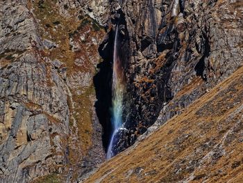 Scenic view of waterfall