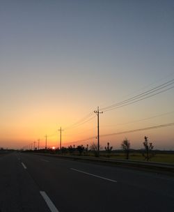 Country road at sunset