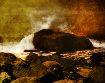 Rocks in water
