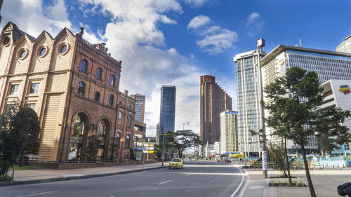 City street against sky