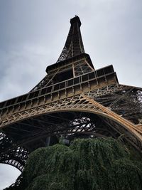 Low angle view of eiffel tower