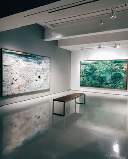 Interior of swimming pool at home