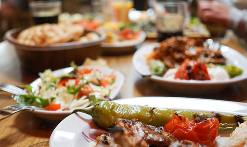 Traditional middle eastern food. selective focus