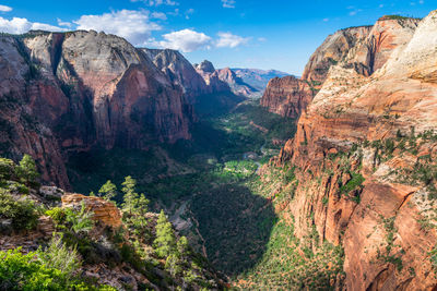 Scenic view of rocky mountains