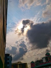 Scenic view of cloudy sky seen through glass window