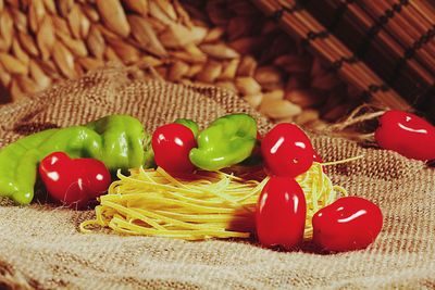 Close-up of red chili peppers