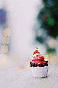 Close-up of cake on table