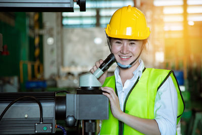 Portrait of woman working