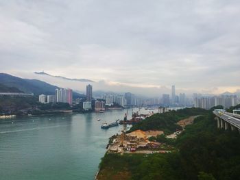 River with cityscape in background