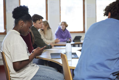 Group of students sitting in class