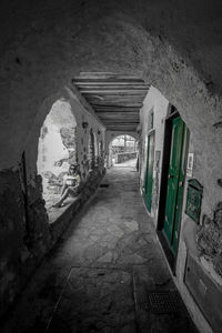 Corridor of old building