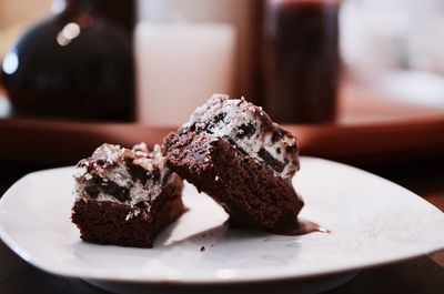 Close-up of chocolate cake