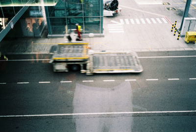 Vehicles on road in city