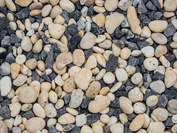 High angle view of stones