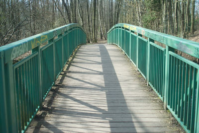 Footbridge in forest