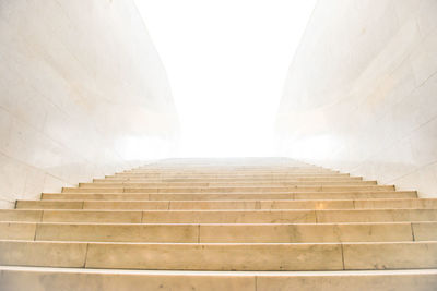 Low angle view of staircase against sky