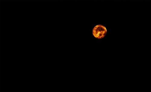 Low angle view of moon in sky