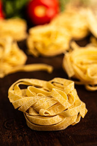 Close-up of food on table