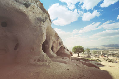 Rock formations on beach