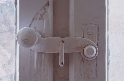 Close-up of closed door