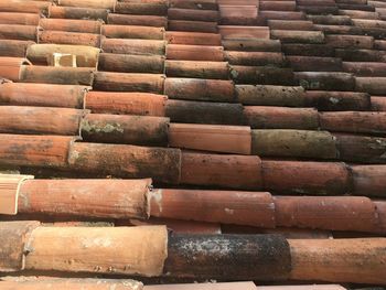 Full frame shot of roof tiles