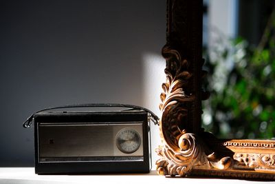 Close up of electric lamp