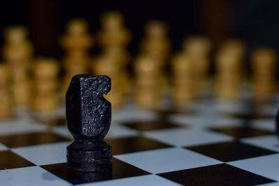 Close-up of chess pieces