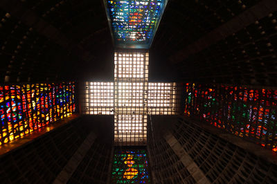 Illuminated lights in building