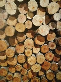 Full frame shot of logs