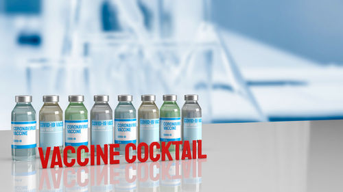 Close-up of bottles