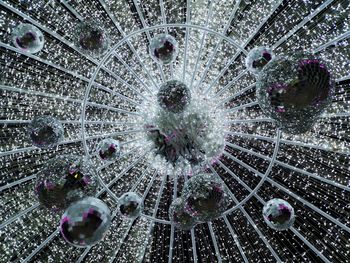 Full frame shot of water drops on ceiling