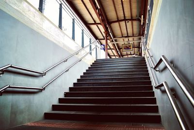 Low angle view of staircase in building